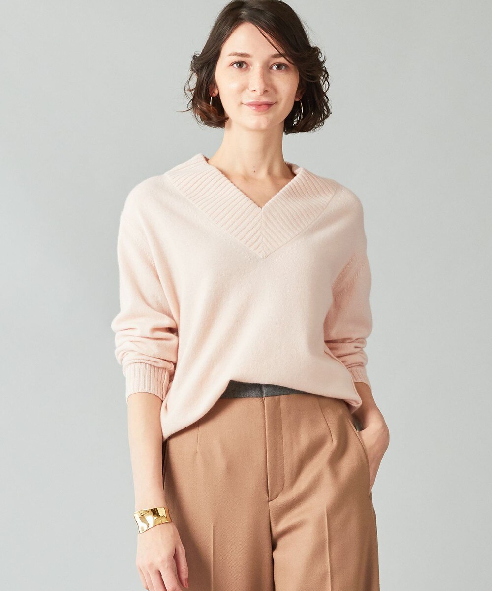 【オンワード】 BEIGE,>トップス ENSIS / Vネックニット Charcoal 4 レディース 【送料無料】