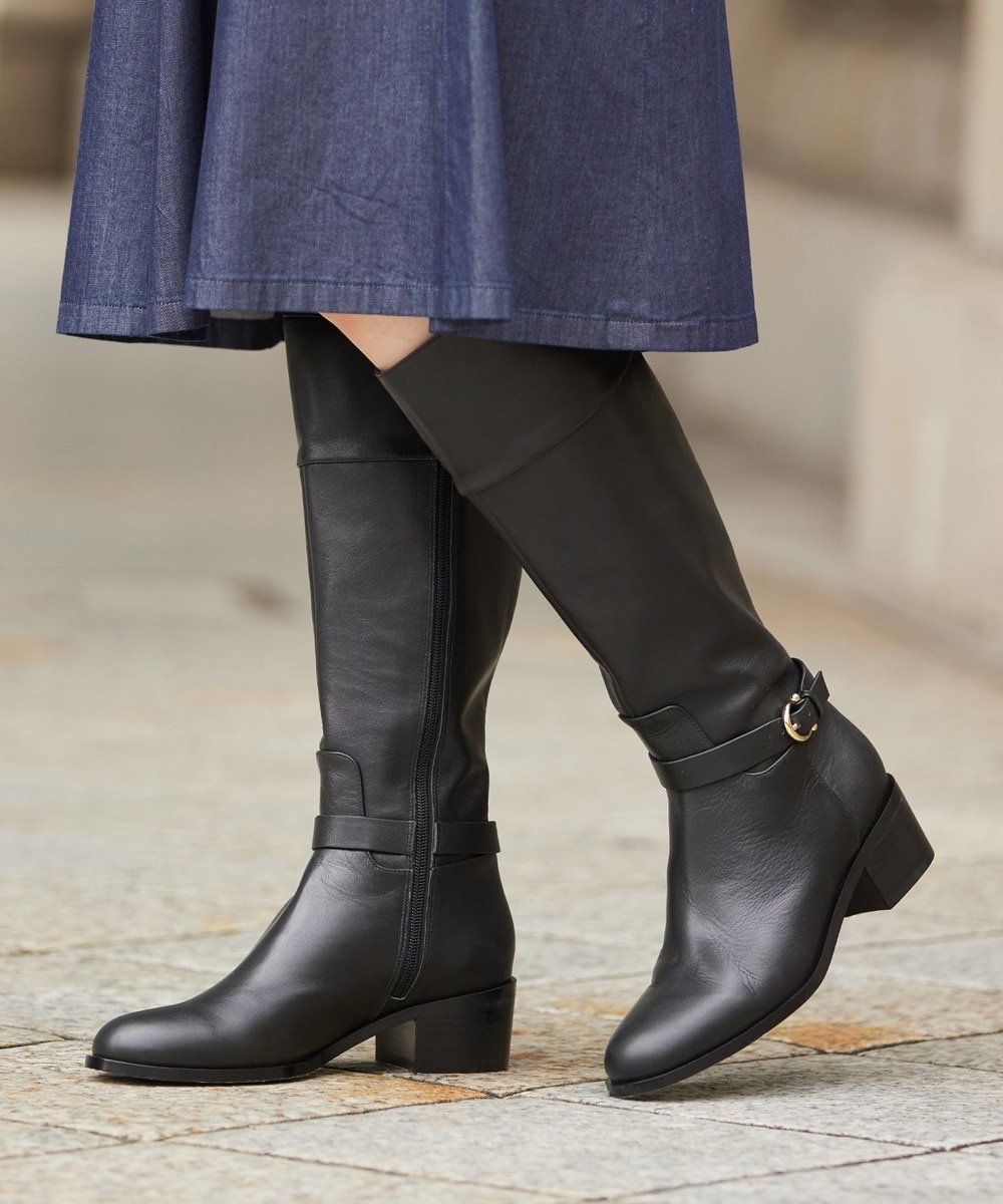 【オンワード】 J.PRESS LADIES>シューズ ベルト ロング ブーツ ブラック 23H レディース 【オンワード】 J.PRESS LADIES>シューズ ベルト ロング ブーツ ブラック 23H レディース