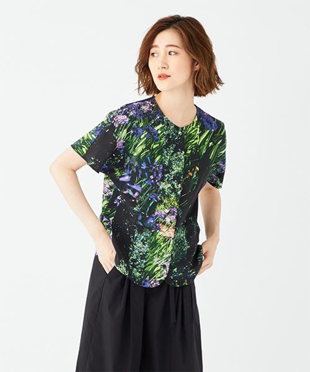 【オンワード】 Paul Smith>トップス 【洗える】アガパンサス&マリーゴールドプリント ブラウス ブラック 38 レディース 【送料無料】