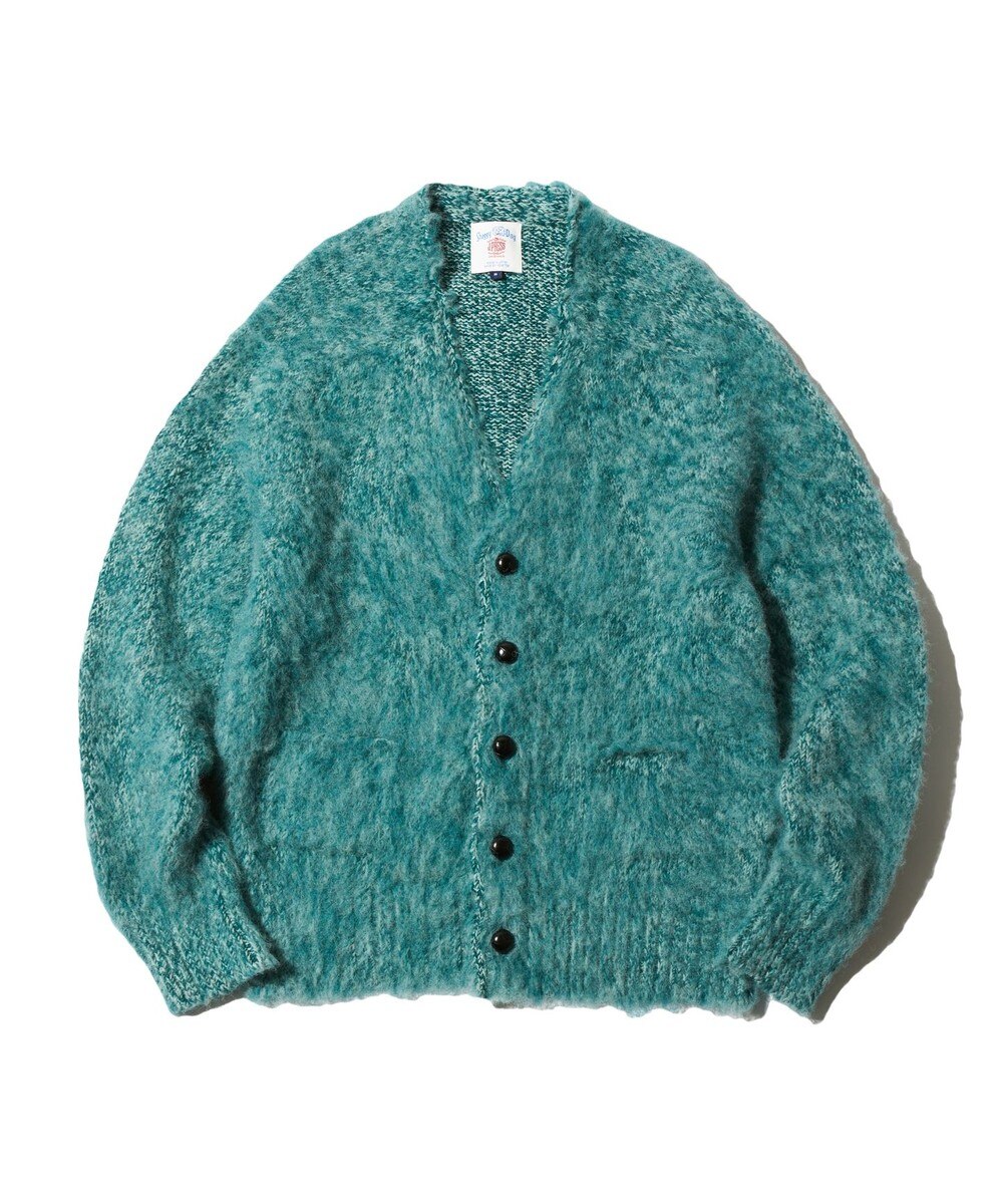 【オンワード】 J.PRESS MEN>トップス 【J.PRESS ORIGINALS】SHETLAND WOOL SHAGGY MOULINET COLOR SADLE CARDIGAN / JAPAN MADE グリーン LL メンズ