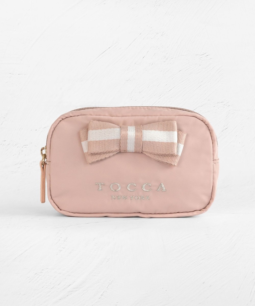 【オンワード】 TOCCA>財布/小物 【WEB限定】BICOLOR RIBBON POUCH ポーチ ピンク F レディース