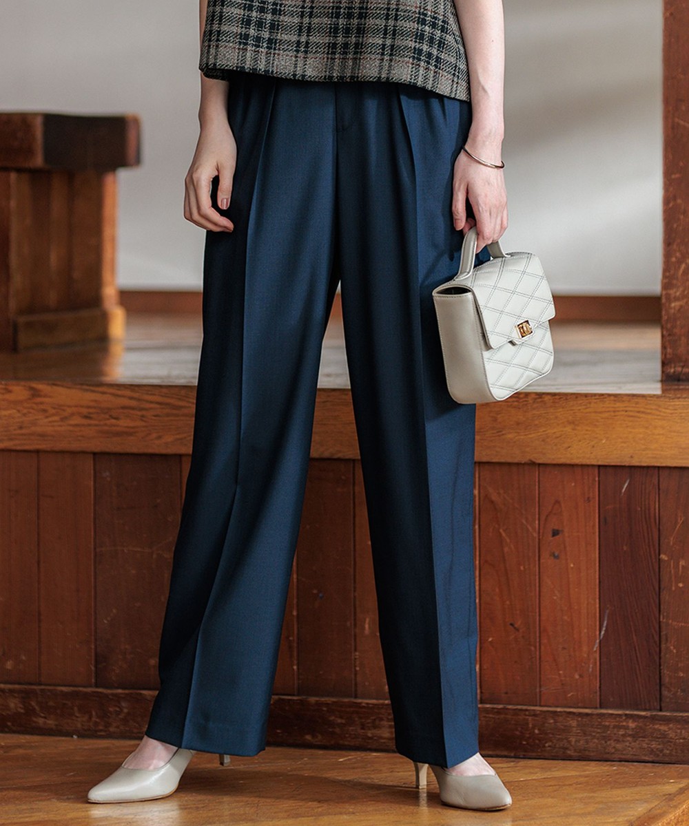 【オンワード】 23区>パンツ TWマットクロス ワイドパンツ ネイビー 36 レディース 【オンワード】 23区>パンツ TWマットクロス ワイドパンツ ネイビー 36 レディース