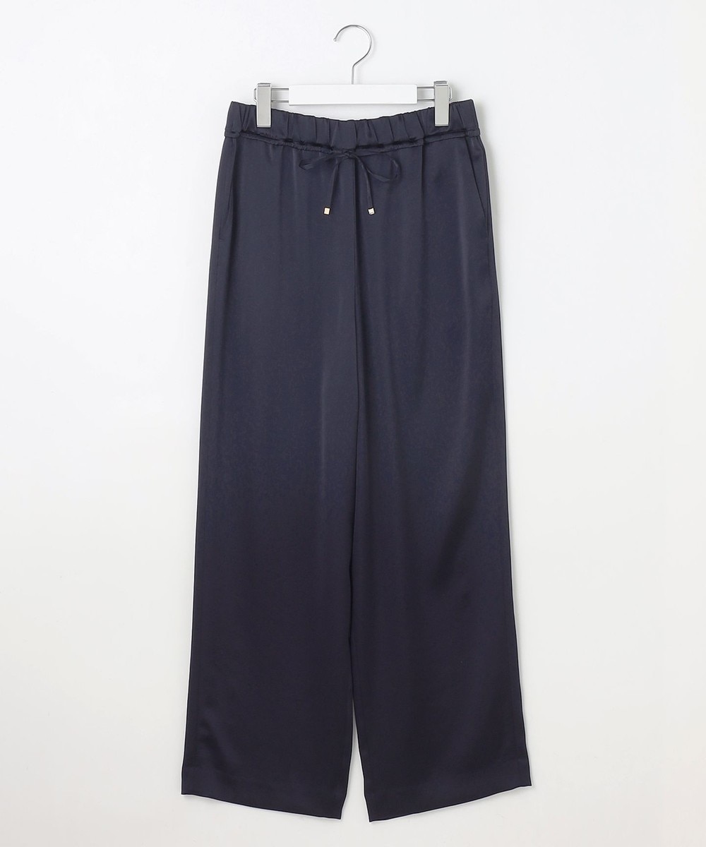 【オンワード】 自由区>パンツ 【Exclusive】シャイニーサテンドロスト パンツ ネイビー 40 レディース 【オンワード】 自由区>パンツ 【Exclusive】シャイニーサテンドロスト パンツ ネイビー 40 レディース