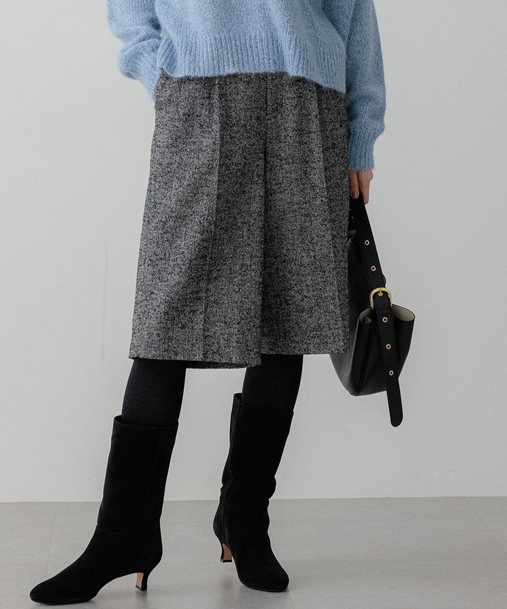 【オンワード】 23区>パンツ ヘリンボーンループツイード ハーフパンツ ブラック 40 レディース 【オンワード】 23区>パンツ ヘリンボーンループツイード ハーフパンツ ブラック 40 レディース