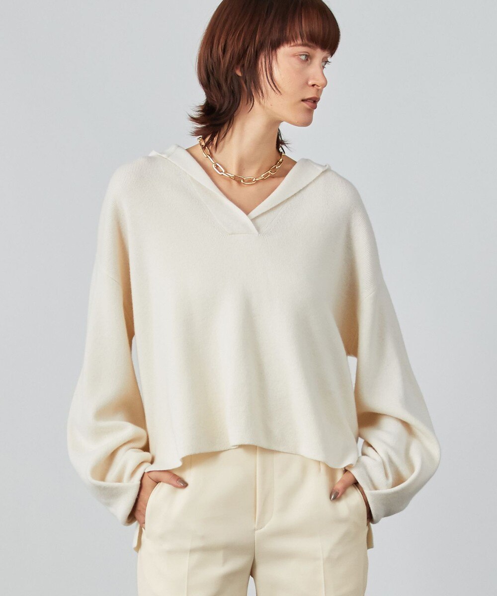 【オンワード】 BEIGE,>トップス 【ウールマーク認証】CALLEN / ニットフーディー Lilac 4 レディース 【送料無料】