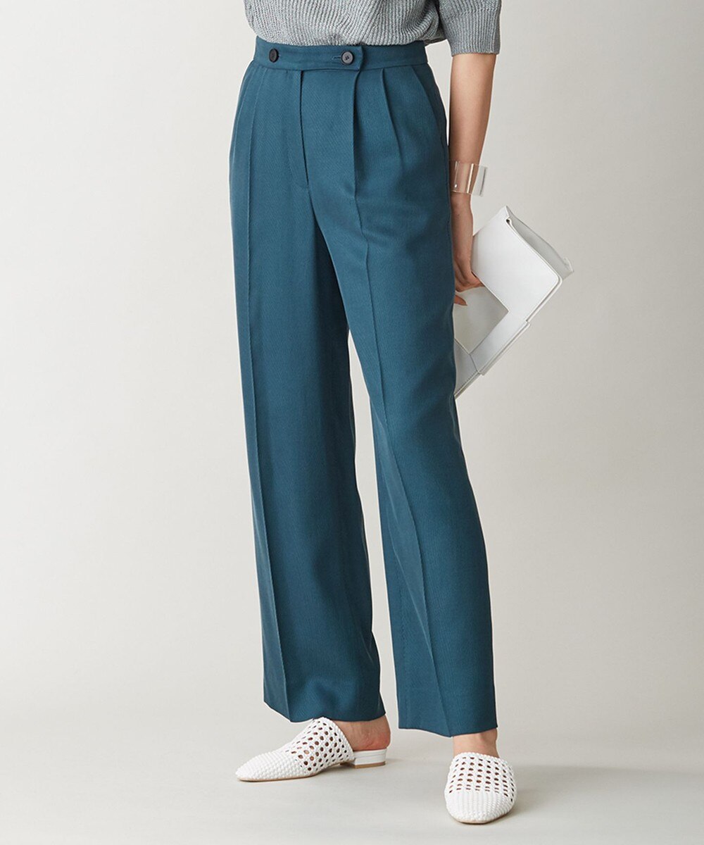 【オンワード】 ICB L>パンツ 【洗える】 Balmier パンツ ダークグリーン 48 レディース 【送料無料】