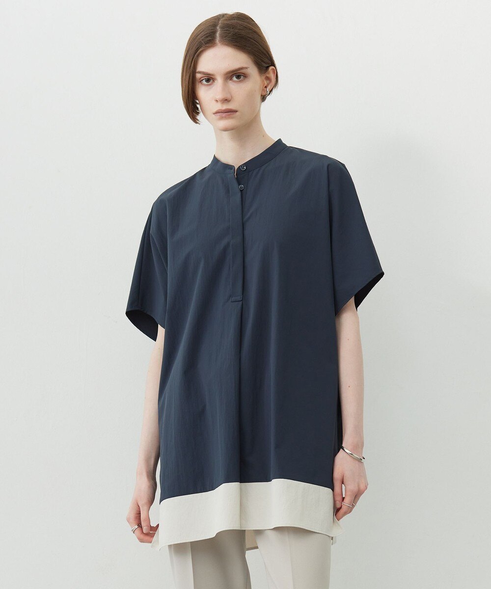 【オンワード】 ICB>トップス 【接触冷感・UVカット・洗える】 RENUソフトタイプライター ブラウス ネイビー×トープ 4 レディース 【オンワード】 ICB>トップス 【接触冷感・UVカット・洗える】 RENUソフトタイプライター ブラウス ネイビー×トープ 4 レディース