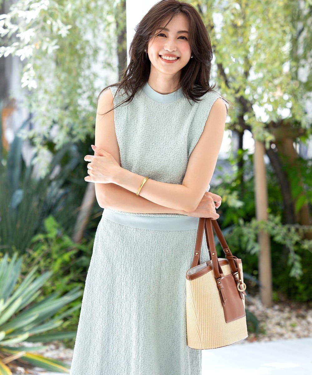 【オンワード】 組曲>ワンピース 【2SET】ストレッチジャカード セットアップ クリームミント 2 レディース 【オンワード】 組曲>ワンピース 【2SET】ストレッチジャカード セットアップ クリームミント 2 レディース