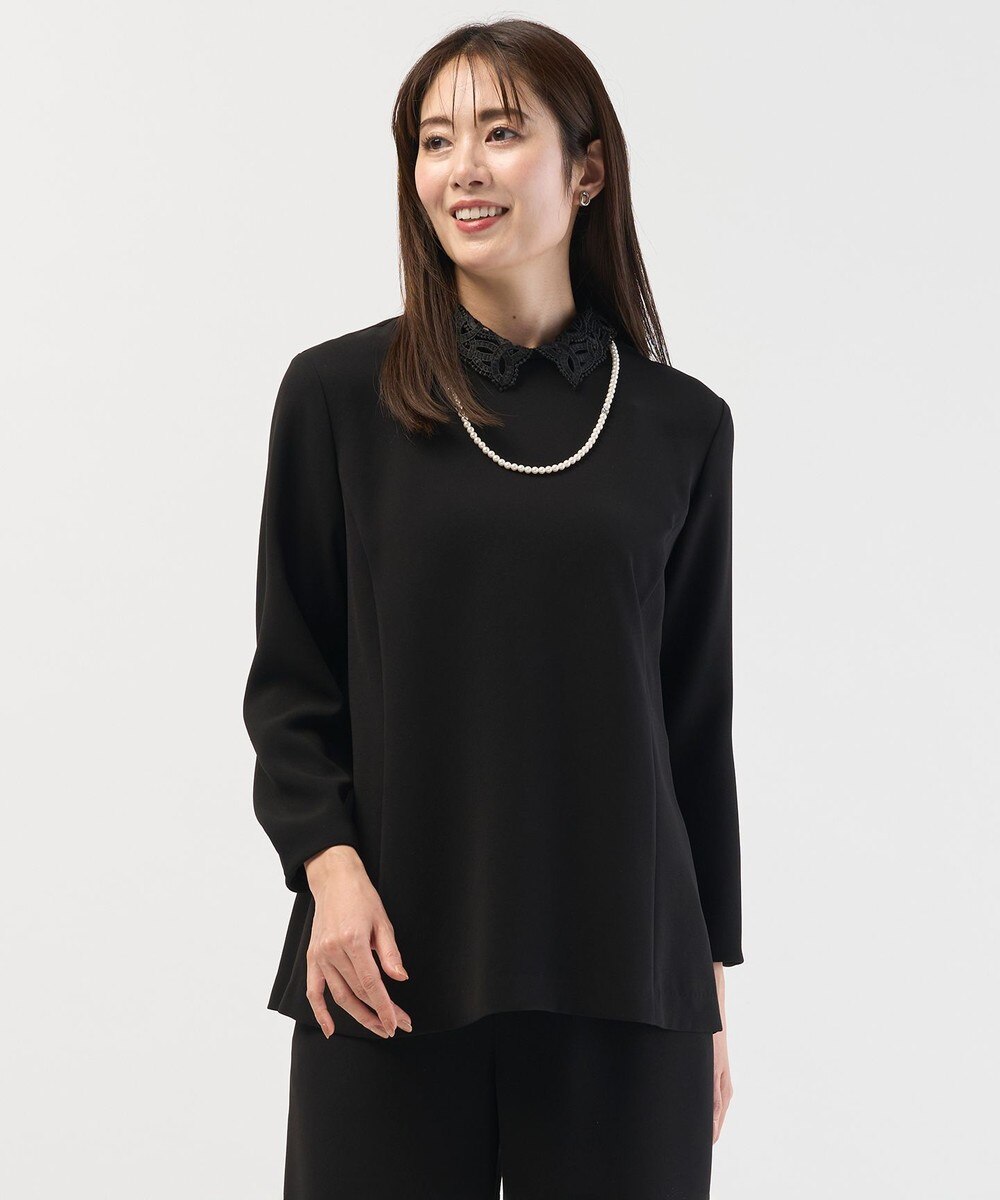 【オンワード】 J.PRESS LADIES>トップス 【セットアップ対応・2way】セラテリーダブルクロス ブラウス ブラック 11 レディース