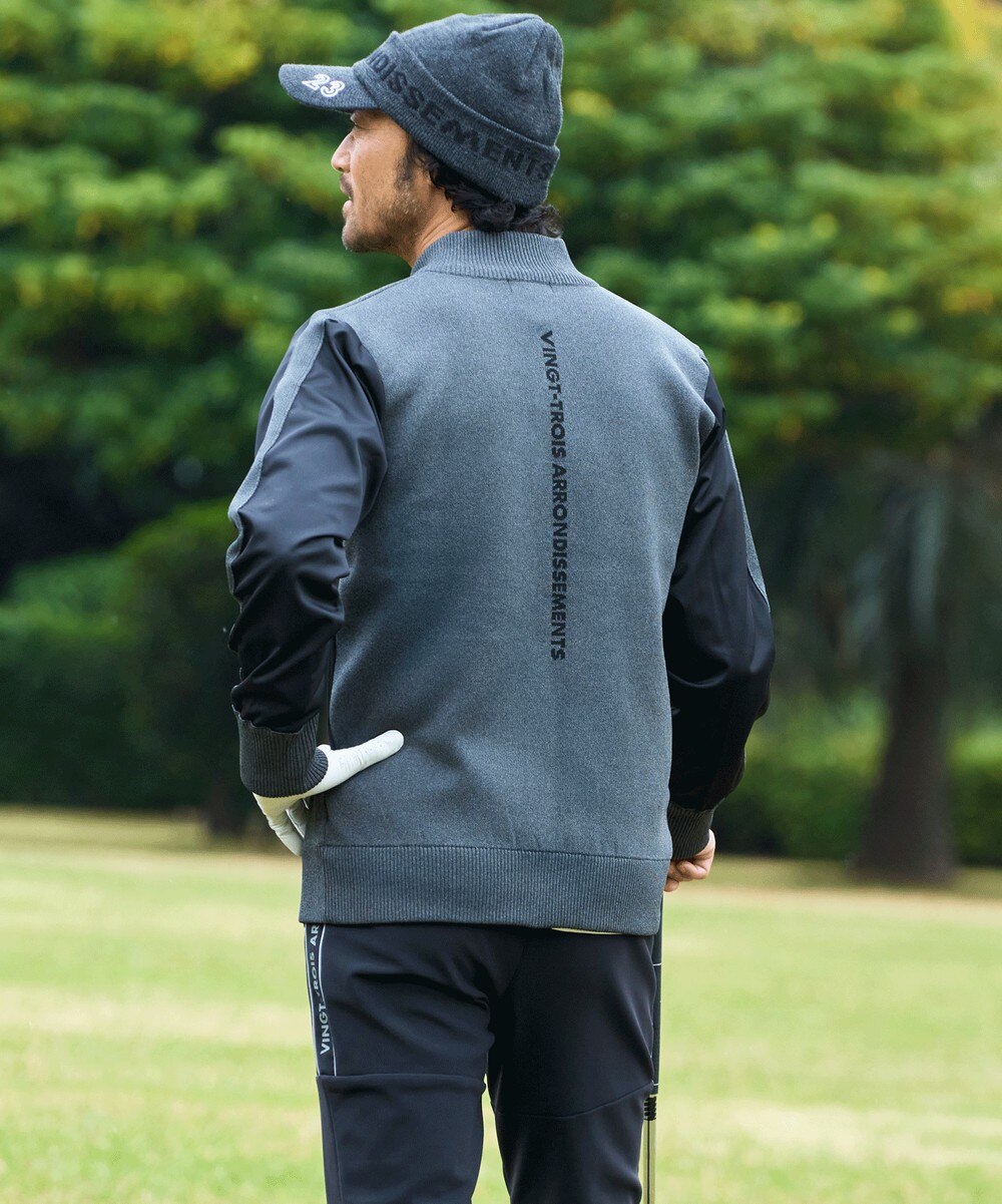 【オンワード】 23区GOLF>ジャケット/アウター 【MEN/EC限定】ハイブリッド ニットアウター グレー LL メンズ