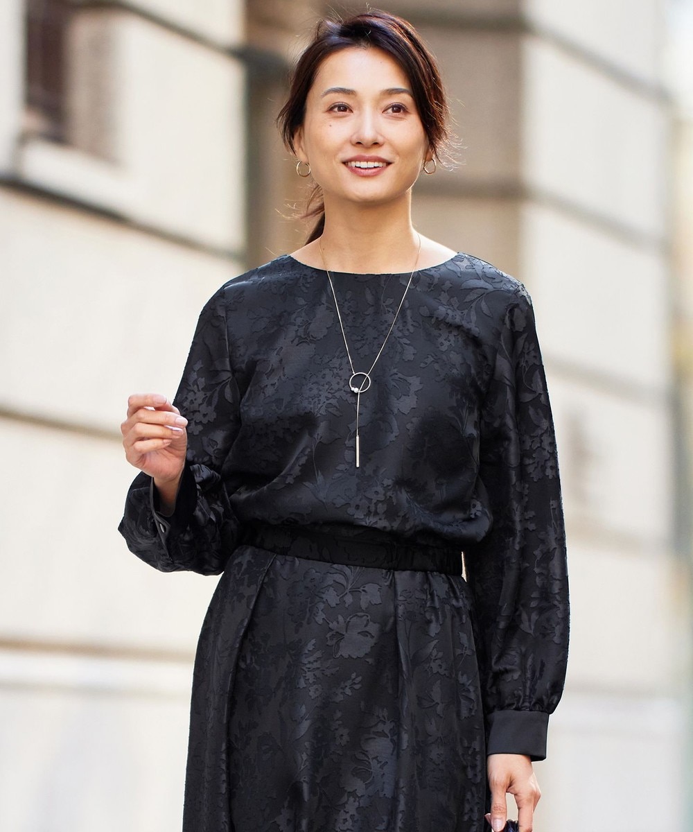 【オンワード】 自由区 L(大きいサイズ)>トップス 【セットアップ対応・洗える】オパールプリント ブラウス ネイビー 46 レディース 【オンワード】 自由区 L(大きいサイズ)>トップス 【セットアップ対応・洗える】オパールプリント ブラウス ネイビー 46 レディース