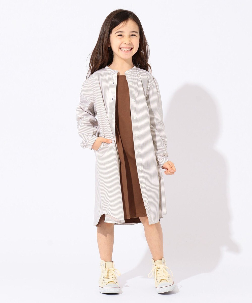 注目の商品 50 Off オンワード 組曲 Kids ワンピース Kmkk 110 130cm ピースダイ バンドカラーシャツ 番号kf65 サックスブルー 110 キッズ 送料無料 かいこみ