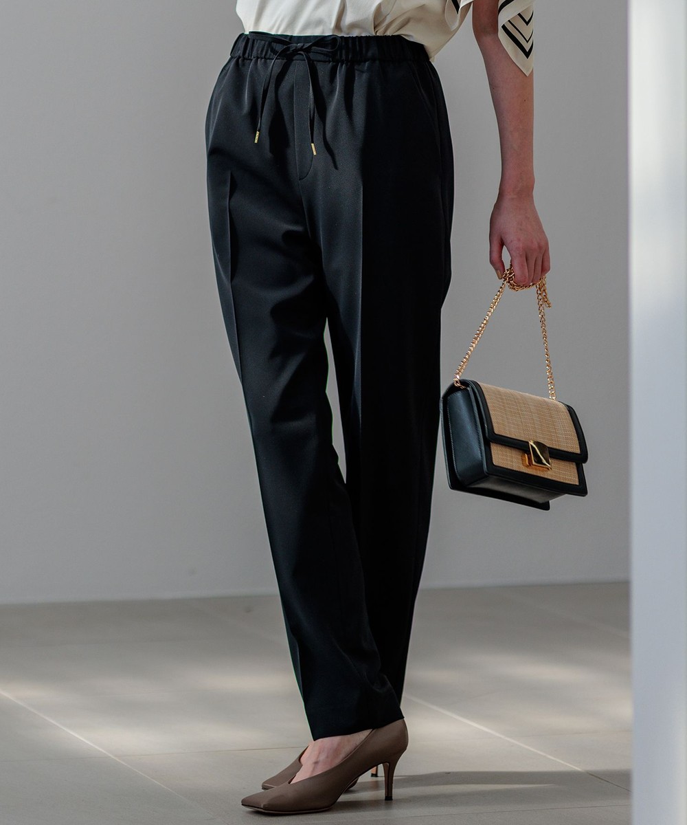 【オンワード】 23区>パンツ 【新色追加/洗える】2WAYストレッチツイル ドロスト パンツ ブラック 36 レディース 【オンワード】 23区>パンツ 【新色追加/洗える】2WAYストレッチツイル ドロスト パンツ ブラック 36 レディース