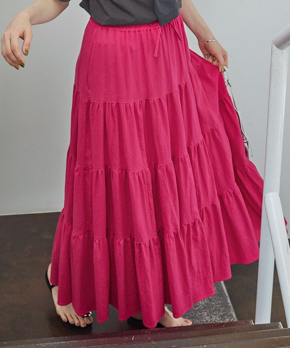 【オンワード】 23区>スカート 【SLOW/一部店舗限定】ブライトリネン ティアード スカート ローズ 38 レディース 【オンワード】 23区>スカート 【SLOW/一部店舗限定】ブライトリネン ティアード スカート ローズ 38 レディース