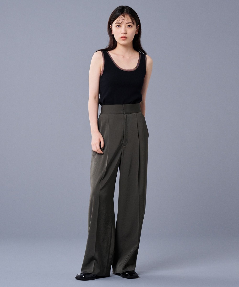 【オンワード】 uncrave>パンツ 【洗濯機洗い可】マット サテン ワイドパンツ(uncrave STANDARD) スレート 0 レディース 【オンワード】 uncrave>パンツ 【洗濯機洗い可】マット サテン ワイドパンツ(uncrave STANDARD) スレート 0 レディース