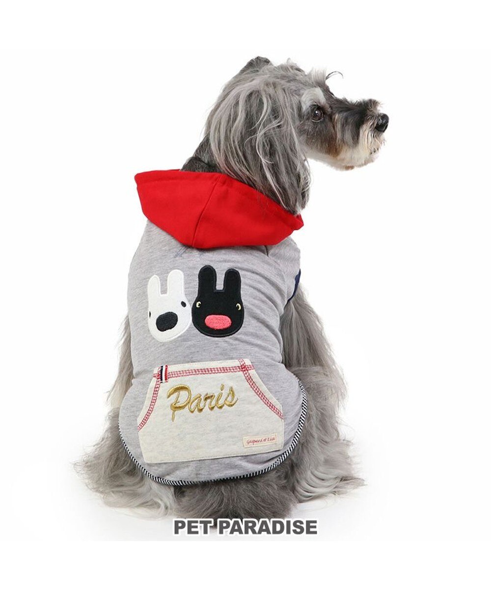 【オンワード】 PET PARADISE>ペットグッズ リサとガスパール マフポケット パーカー 小型犬 グレー ＤＳ