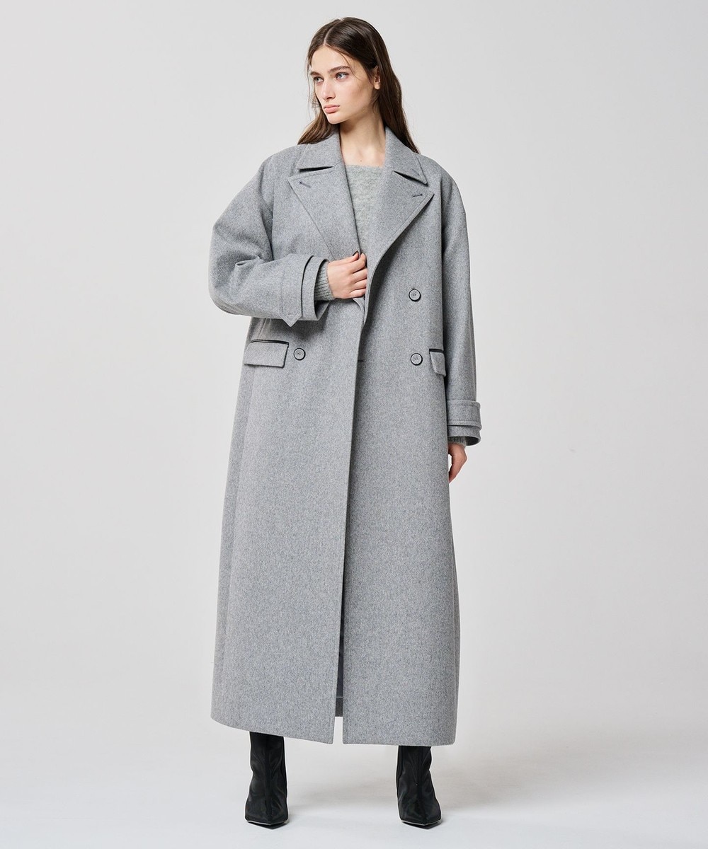 【オンワード】 uncrave>ジャケット/アウター ロング チェスターコート(uncrave WHITE) ライトグレー 0 レディース 【オンワード】 uncrave>ジャケット/アウター ロング チェスターコート(uncrave WHITE) ライトグレー 0 レディース