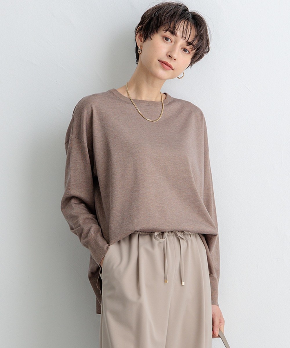 【オンワード】 23区 L(大きいサイズ)>トップス 【洗える】オータムシャイニー ニット ブラウン 46 レディース 【オンワード】 23区 L(大きいサイズ)>トップス 【洗える】オータムシャイニー ニット ブラウン 46 レディース