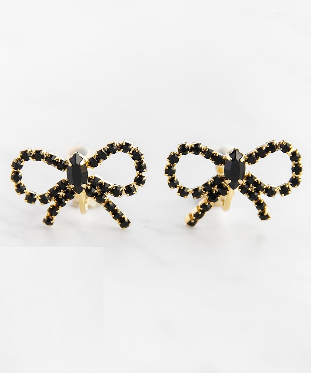 【オンワード】 TOCCA>アクセサリー GLITTER RIBBON EARRINGS イヤリング ゴールド×ブラック F レディース 【オンワード】 TOCCA>アクセサリー GLITTER RIBBON EARRINGS イヤリング ゴールド×ブラック F レディース