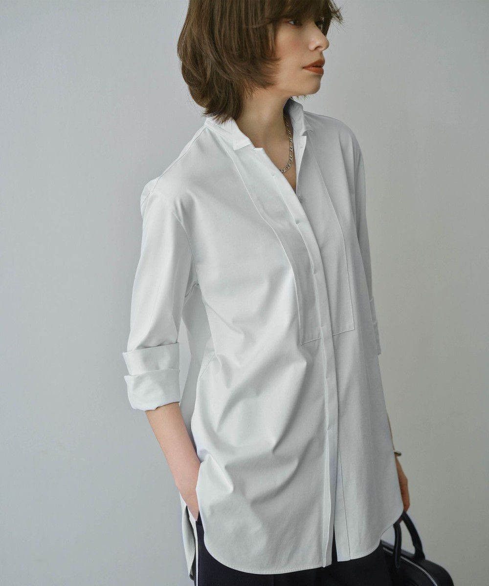 【オンワード】 ICB L(大きいサイズ)>トップス 【洗える】 ブラウスライクジャージー ロングカットソー クリアサックス XL レディース 【オンワード】 ICB L(大きいサイズ)>トップス 【洗える】 ブラウスライクジャージー ロングカットソー クリアサックス XL レディース