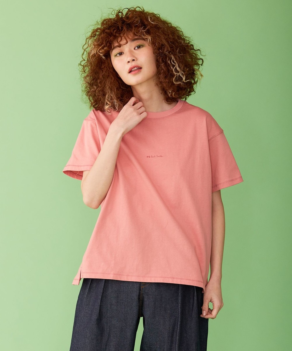 【オンワード】 Paul Smith>トップス 【WEB & 店舗限定アイテム・洗える】PS ロゴ Tシャツ ローズ L レディース 【送料無料】