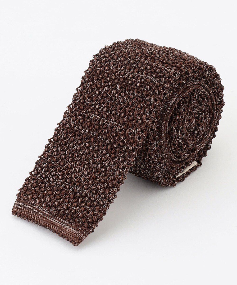 【オンワード】 J.PRESS MEN>スーツ/ネクタイ 【J.PRESS KNIT TIE COLLECTION】無地 ニットネクタイ ブラウン F メンズ