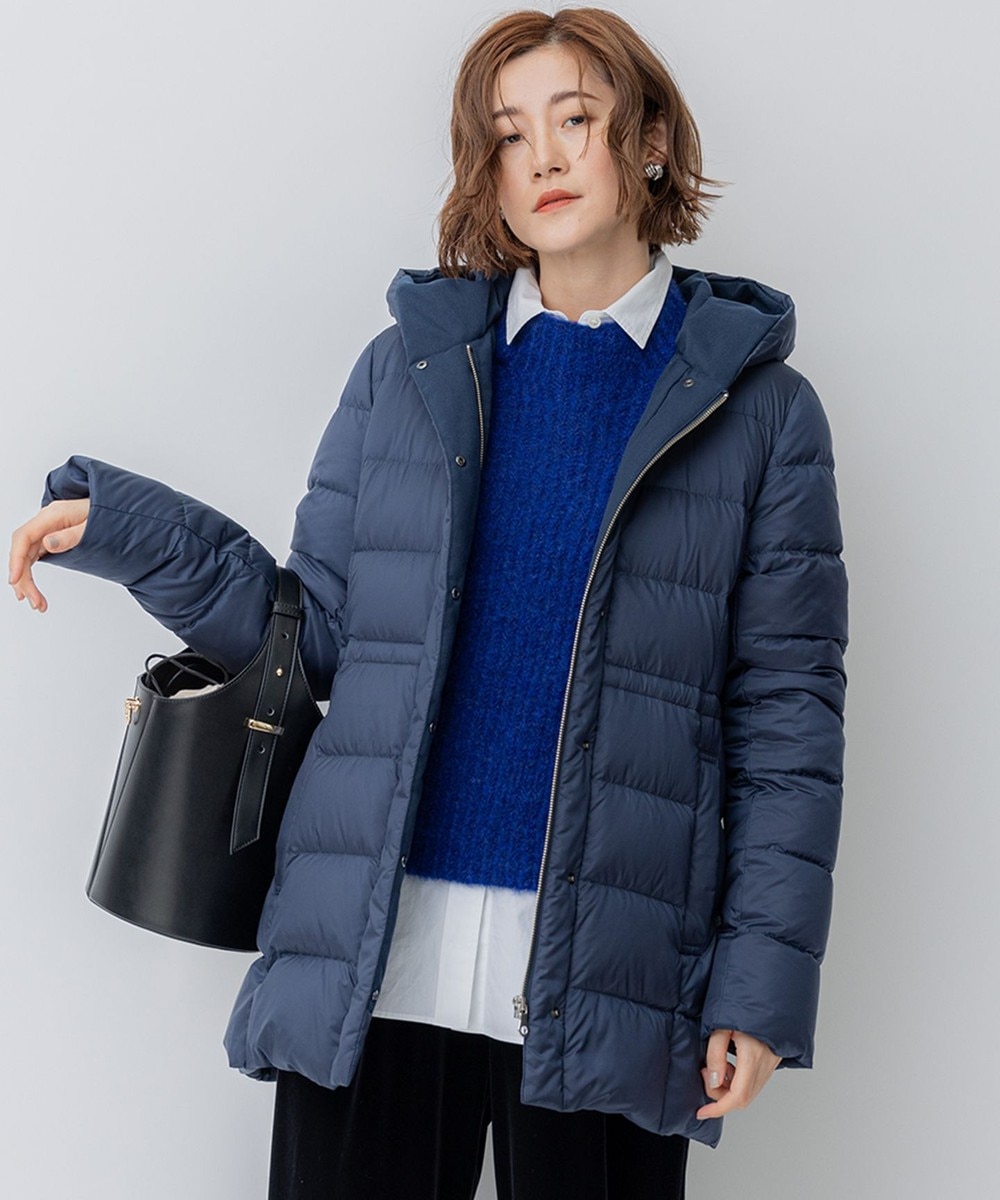 【オンワード】 23区>ジャケット/アウター 【VERY12月号掲載/新色追加】シレータフタ ミドル丈 ダウンコート ダルブルー 36 レディース 【オンワード】 23区>ジャケット/アウター 【VERY12月号掲載/新色追加】シレータフタ ミドル丈 ダウンコート ダルブルー 36 レディース