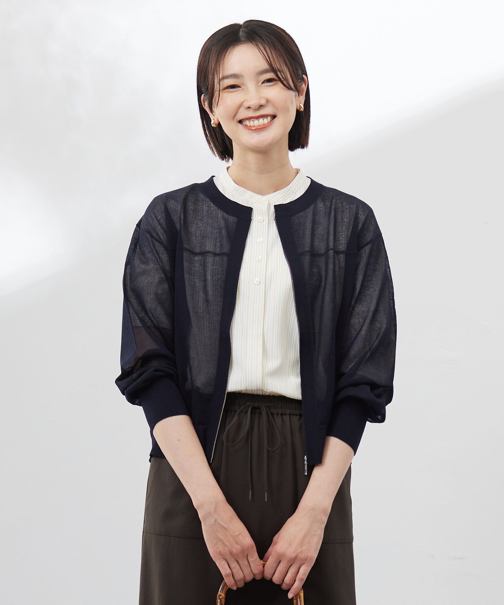 【オンワード】 J.PRESS LADIES L(大きいサイズ)>ジャケット/アウター 【洗える】SHEER LIGHT ニット ブルゾン ネイビー T15 レディース 【オンワード】 J.PRESS LADIES L(大きいサイズ)>ジャケット/アウター 【洗える】SHEER LIGHT ニット ブルゾン ネイビー T15 レディース