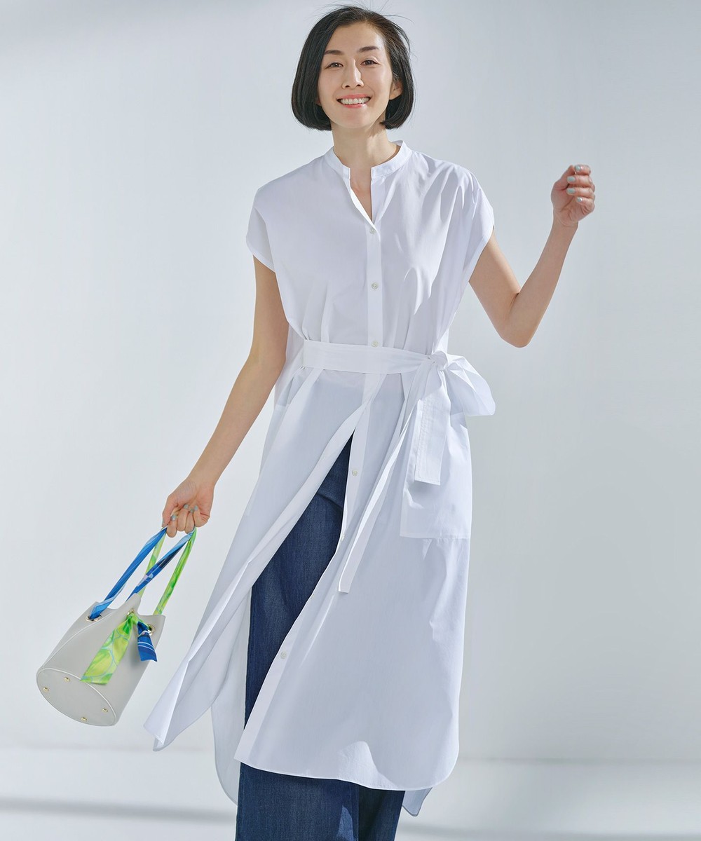 【オンワード】 自由区 L>ワンピース 【丈が選べる!】カスタマイズ シャツワンピース 120cm ピンク 44 レディース 【送料無料】