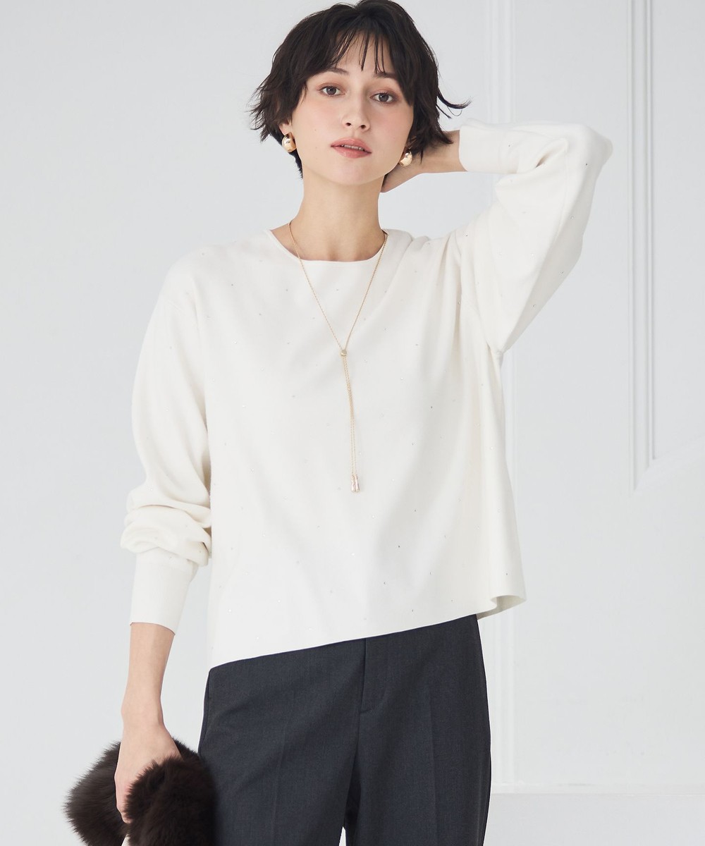 【オンワード】 23区 L(大きいサイズ)>トップス 【先行予約/WEB&一部店舗限定カラーあり】クリスタルホットフィット ニット ホワイト 46 レディース 【オンワード】 23区 L(大きいサイズ)>トップス 【先行予約/WEB&一部店舗限定カラーあり】クリスタルホットフィット ニット ホワイト 46 レディース