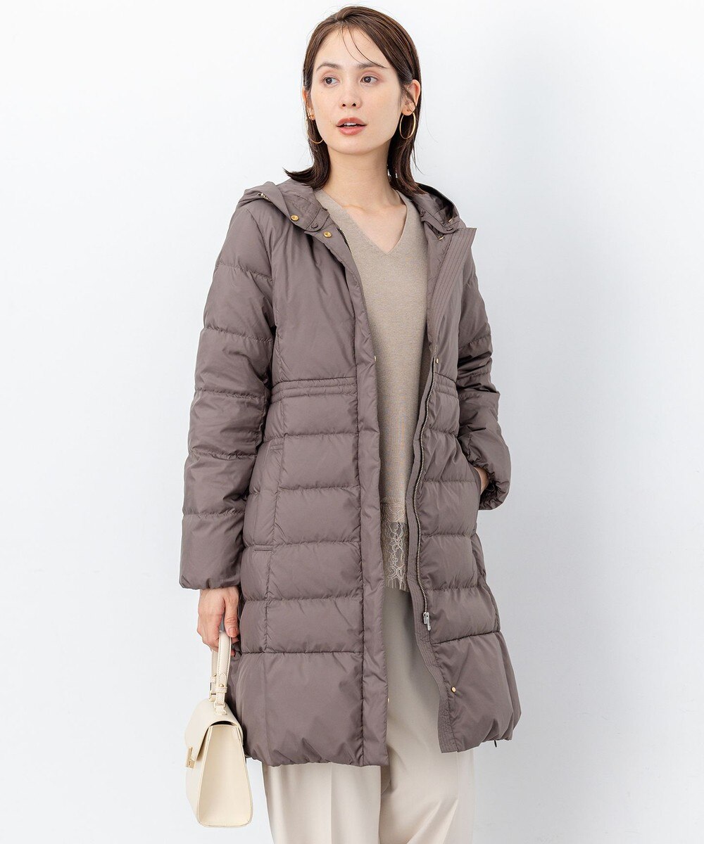 【オンワード】 組曲>ジャケット/アウター ライトタフタロング ダウン モカブラウン 1 レディース