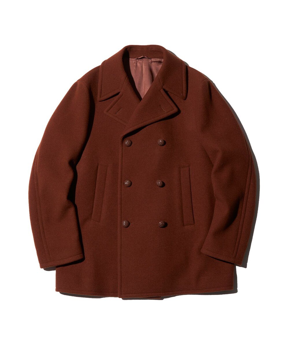 【オンワード】 J.PRESS MEN>ジャケット/アウター 【J.PRESS ORIGINALS】MELTON PCOAT ブラウン M メンズ