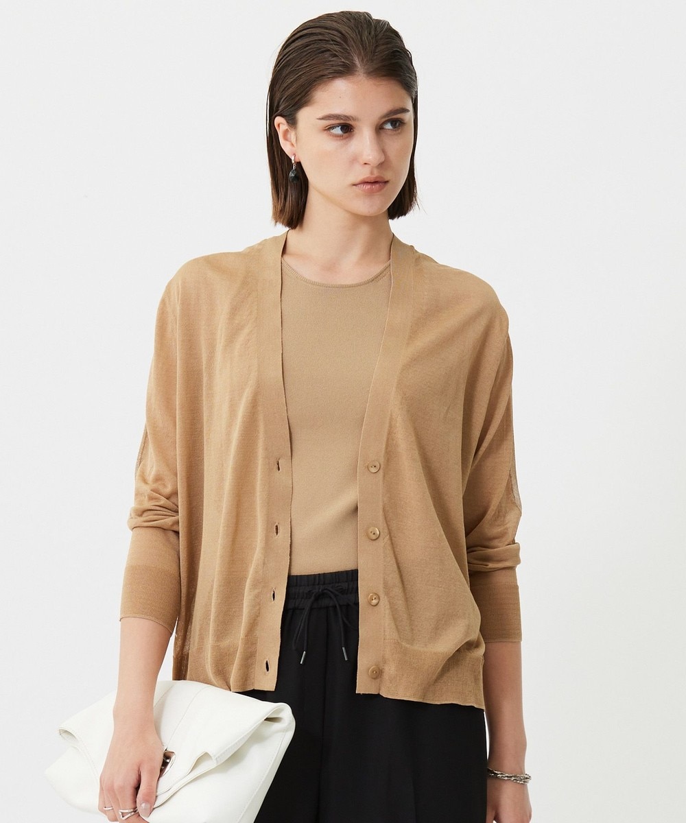 【オンワード】 ICB>トップス 【洗える】 マーセライズコットンシアー カーディガン チノベージュ×ゴールド S レディース 【オンワード】 ICB>トップス 【洗える】 マーセライズコットンシアー カーディガン チノベージュ×ゴールド S レディース