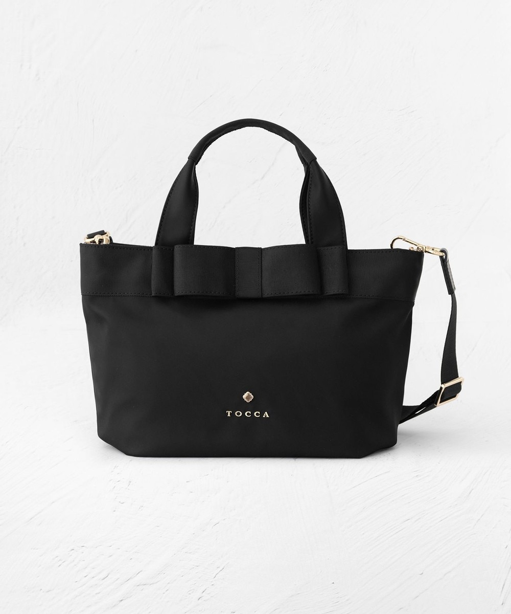 【オンワード】 TOCCA>バッグ 【大人百花掲載】【撥水】RIBBON BRICK TOTE M トートバッグ M ブラック F レディース