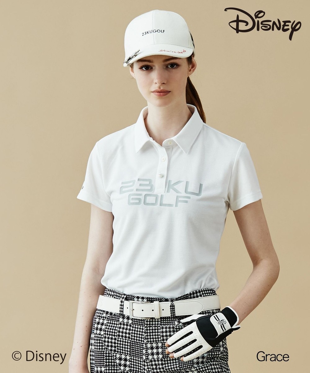 【オンワード】 23区GOLF>トップス 【ディズニーコレクション】【WOMEN】〈ミニーマウス〉半そでポロシャツ ホワイト 0 レディース 【オンワード】 23区GOLF>トップス 【ディズニーコレクション】【WOMEN】〈ミニーマウス〉半そでポロシャツ ホワイト 0 レディース