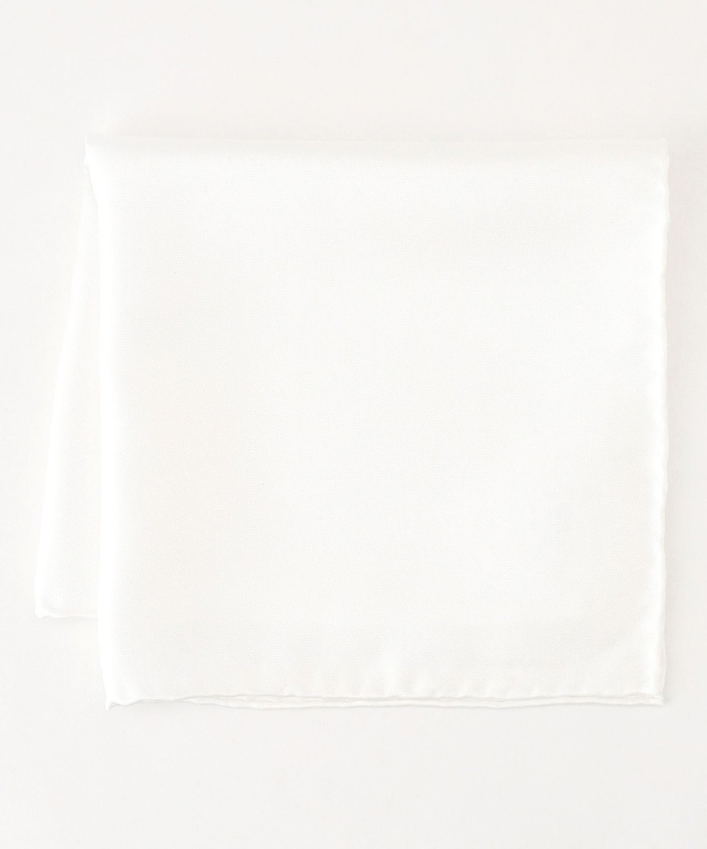 【オンワード】 J.PRESS MEN>財布/小物 無地シルクチーフ ホワイト F メンズ 【オンワード】 J.PRESS MEN>財布/小物 無地シルクチーフ ホワイト F メンズ