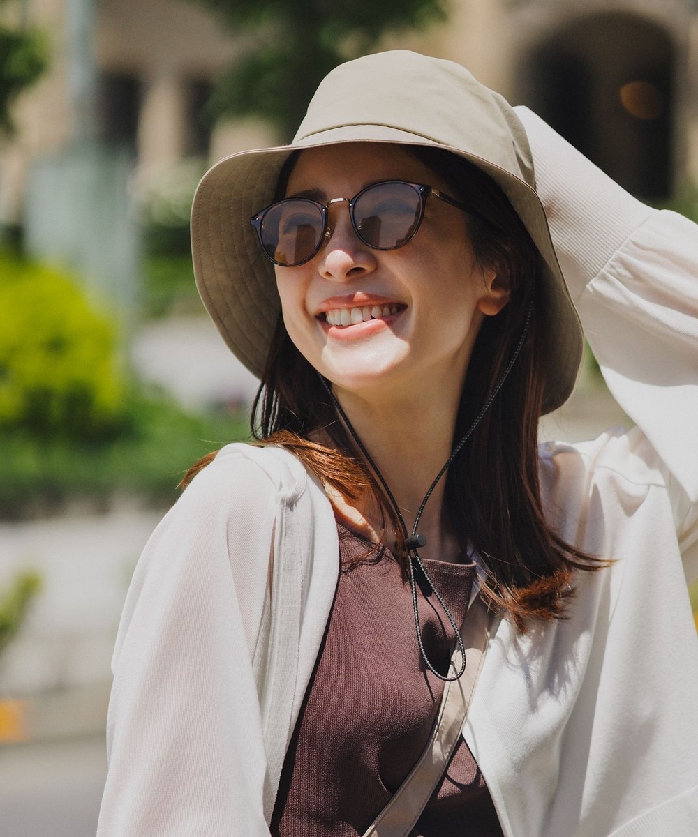 【オンワード】 UNFILO>帽子 【撥水/UVケア】FINE MOVE アシンメトリー ハット ベージュ L レディース 【オンワード】 UNFILO>帽子 【撥水/UVケア】FINE MOVE アシンメトリー ハット ベージュ L レディース