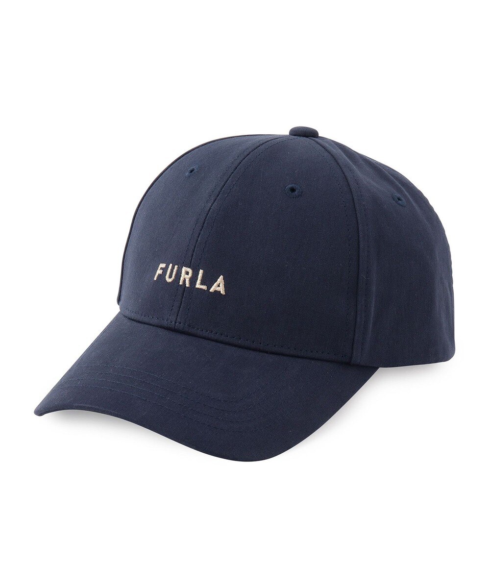 ＜オンワード＞MOONBAT>帽子 FURLA(フルラ) フロントロゴ刺繍キャップ UV ネイビーブルー F レディース 【送料無料】