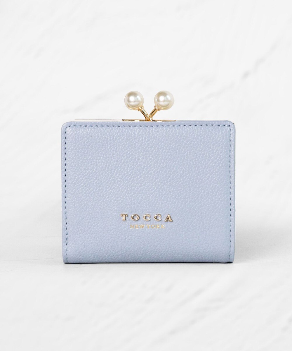 【オンワード】 TOCCA>財布/小物 POINT OF PEARL BIIFOLOD WALLET 2つ折り財布 ブルー F レディース