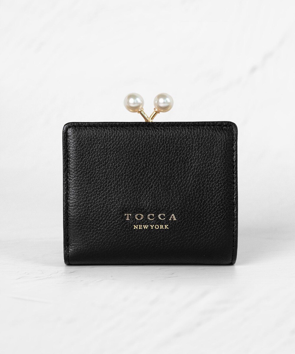 【オンワード】 TOCCA>財布/小物 POINT OF PEARL BIIFOLOD WALLET 2つ折り財布 ブラック F レディース