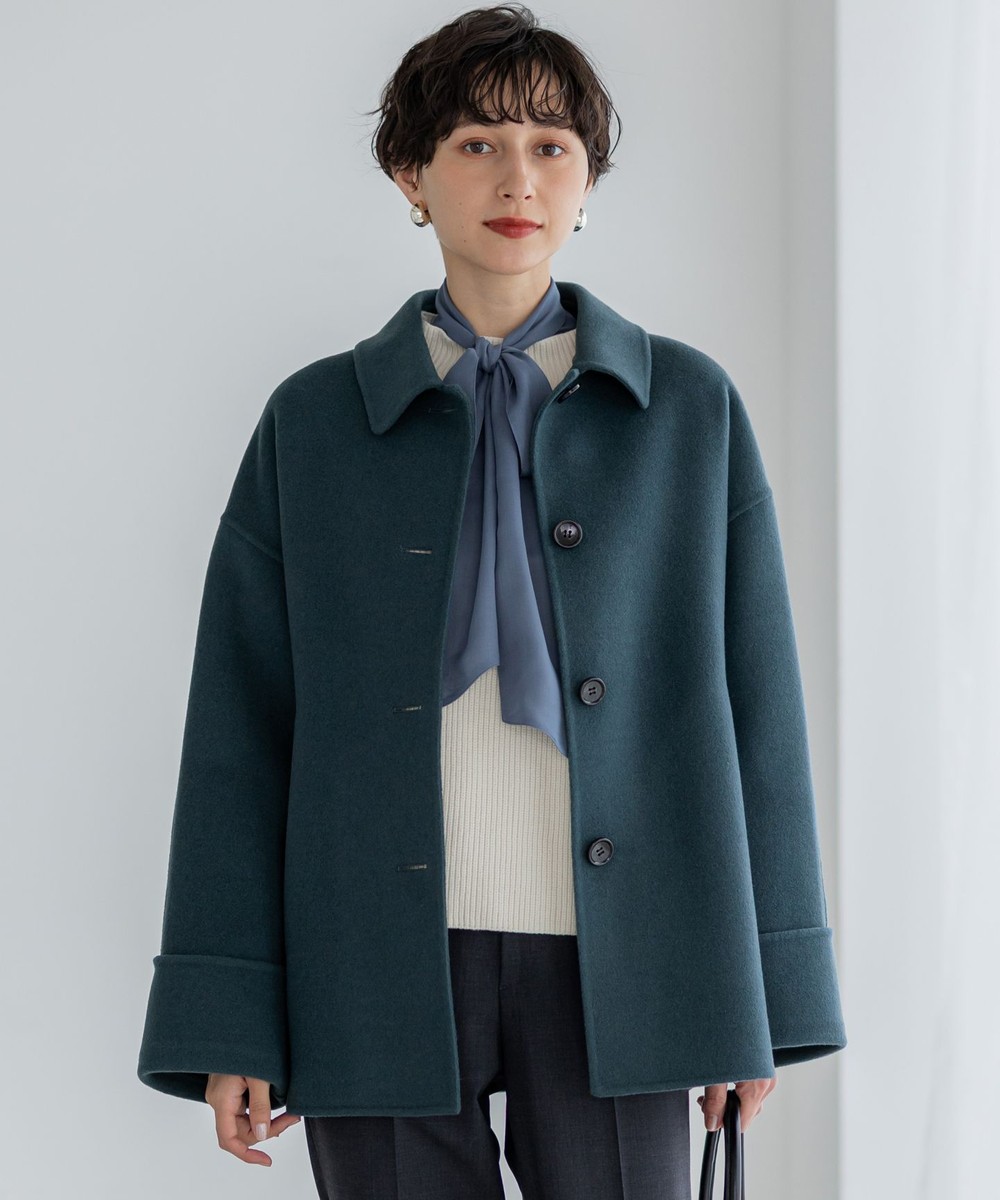 【オンワード】 23区>ジャケット/アウター MANTECOPure リバー ステンカラーコート ティールグリーン 38 レディース 【オンワード】 23区>ジャケット/アウター MANTECOPure リバー ステンカラーコート ティールグリーン 38 レディース