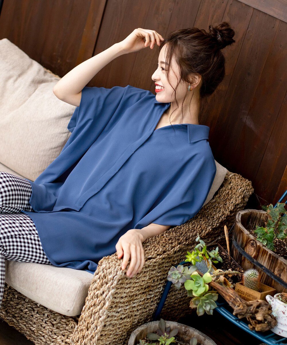 【洗える】ドルマンシャツチュニック