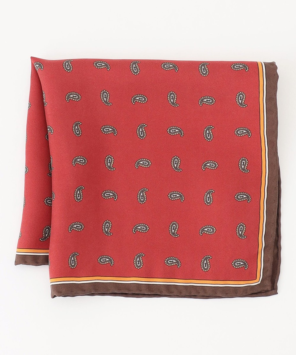 【オンワード】 J.PRESS MEN>財布/小物 ペイズリー柄シルクチーフ ワイン F メンズ 【オンワード】 J.PRESS MEN>財布/小物 ペイズリー柄シルクチーフ ワイン F メンズ