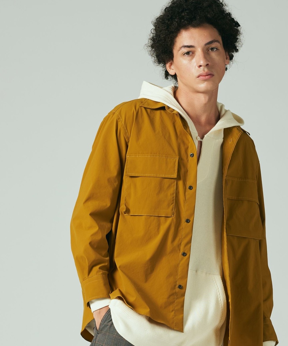 【オンワード】 J.PRESS YORK STREET>トップス 【UNISEX】ストレッチピーチクロスワークシャツ ネイビー M レディース 【送料無料】