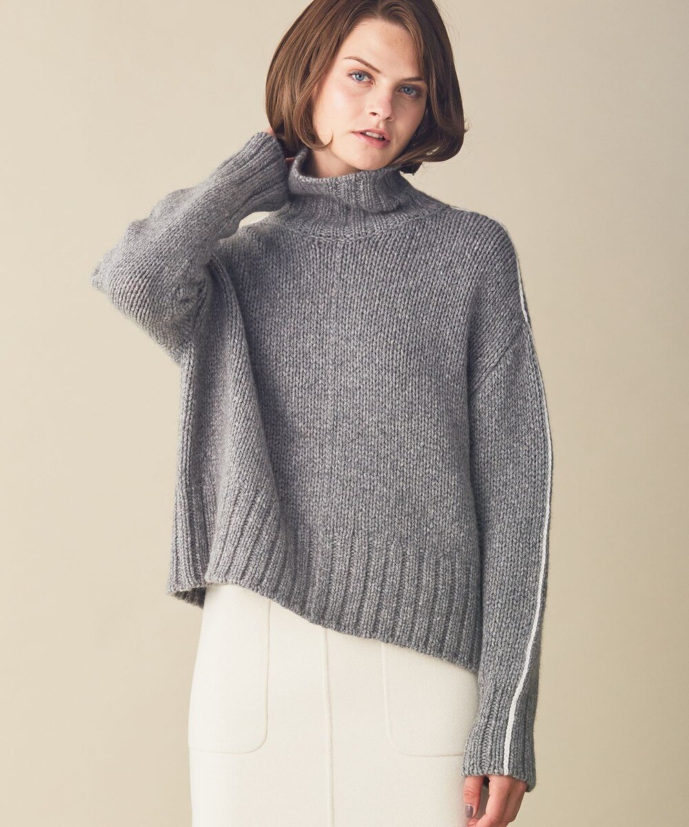 【オンワード】 BEIGE,>トップス AUVARE / ハイネックニット Navy×Snow line 4 レディース 【送料無料】