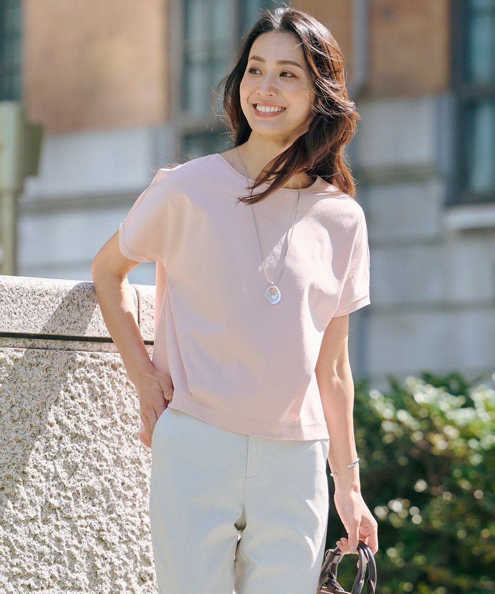 【オンワード】 J.PRESS LADIES L(大きいサイズ)>トップス 【WEB限定カラーあり・洗える】コットンスムース フレンチスリーブ カットソー ピンク T13 レディース 【オンワード】 J.PRESS LADIES L(大きいサイズ)>トップス 【WEB限定カラーあり・洗える】コットンスムース フレンチスリーブ カットソー ピンク T13 レディース