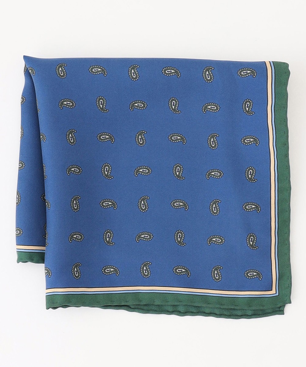 【オンワード】 J.PRESS MEN>財布/小物 ペイズリー柄シルクチーフ ブルー F メンズ 【オンワード】 J.PRESS MEN>財布/小物 ペイズリー柄シルクチーフ ブルー F メンズ