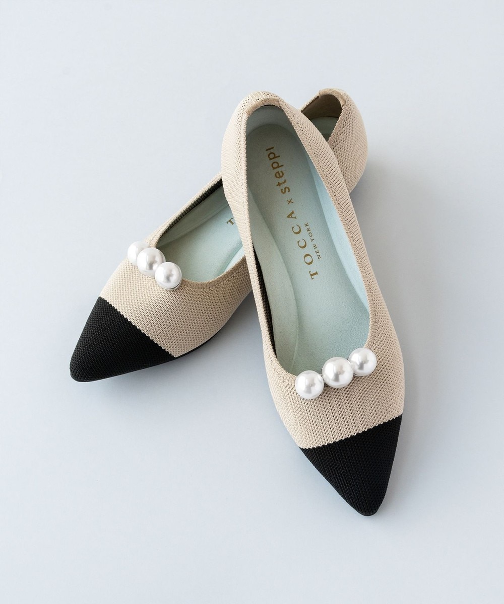 【オンワード】 TOCCA>シューズ 【軽量・撥水・お洗濯可・選べるシュークリップ】steppi×TOCCA BICOLOR POINTED PUMPS パンプス ベージュ×パール 4 レディース 【オンワード】 TOCCA>シューズ 【軽量・撥水・お洗濯可・選べるシュークリップ】steppi×TOCCA BICOLOR POINTED PUMPS パンプス ベージュ×パール 4 レディース