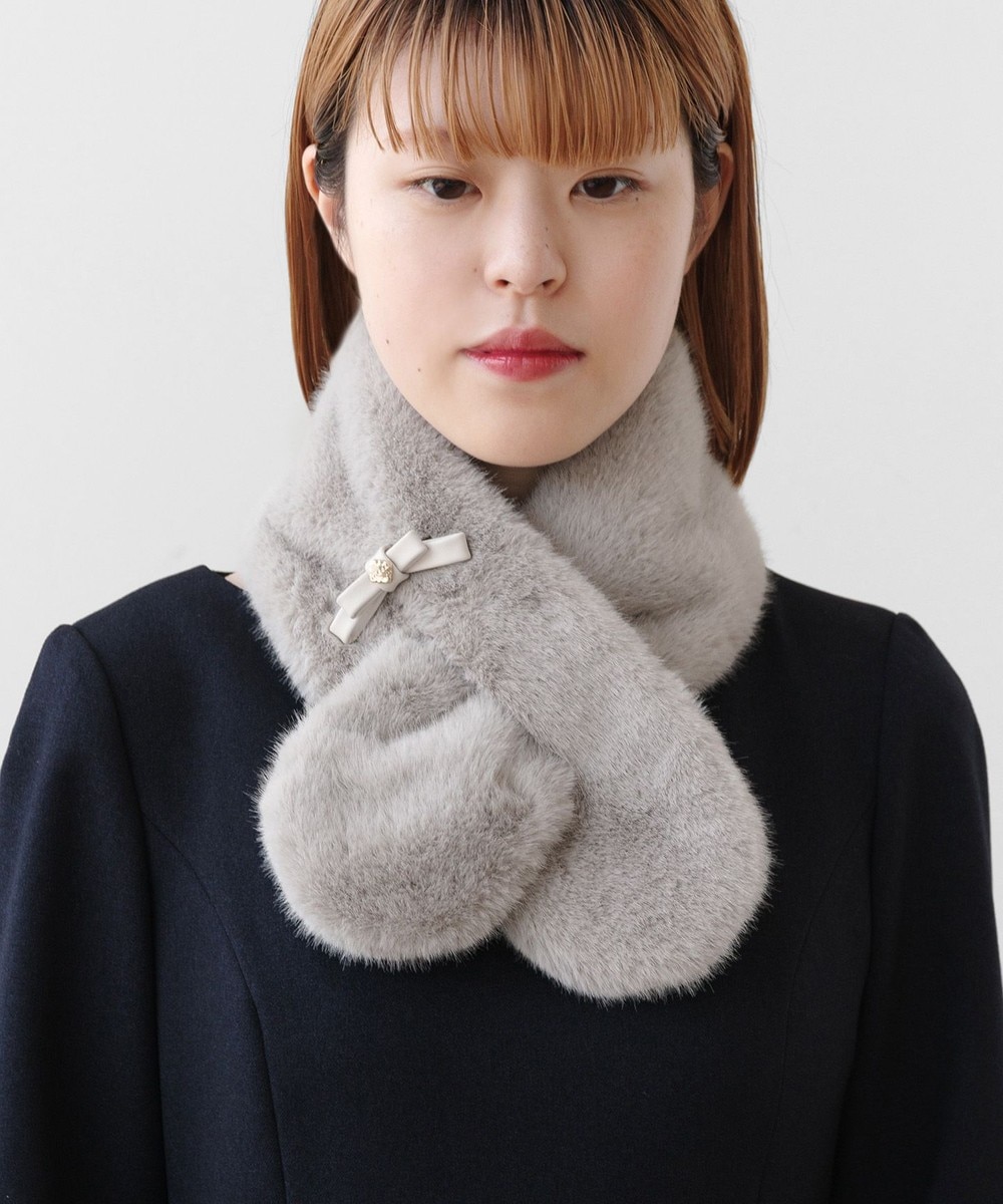 【オンワード】 TOCCA>ファッション雑貨 BOW RIBBON FURTIPPET ティペット ライトグレー F レディース 【オンワード】 TOCCA>ファッション雑貨 BOW RIBBON FURTIPPET ティペット ライトグレー F レディース