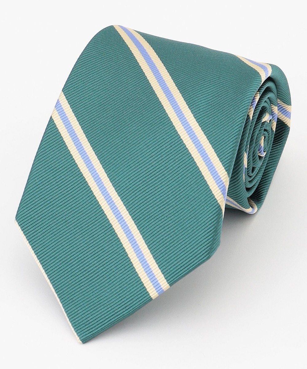 【オンワード】 J.PRESS MEN>スーツ/ネクタイ 【JAPANESE TWILL & REPPE STRIPE COLLECTION】レジメンタルネクタイ ピーコックグリーン F メンズ 【オンワード】 J.PRESS MEN>スーツ/ネクタイ 【JAPANESE TWILL & REPPE STRIPE COLLECTION】レジメンタルネクタイ ピーコックグリーン F メンズ